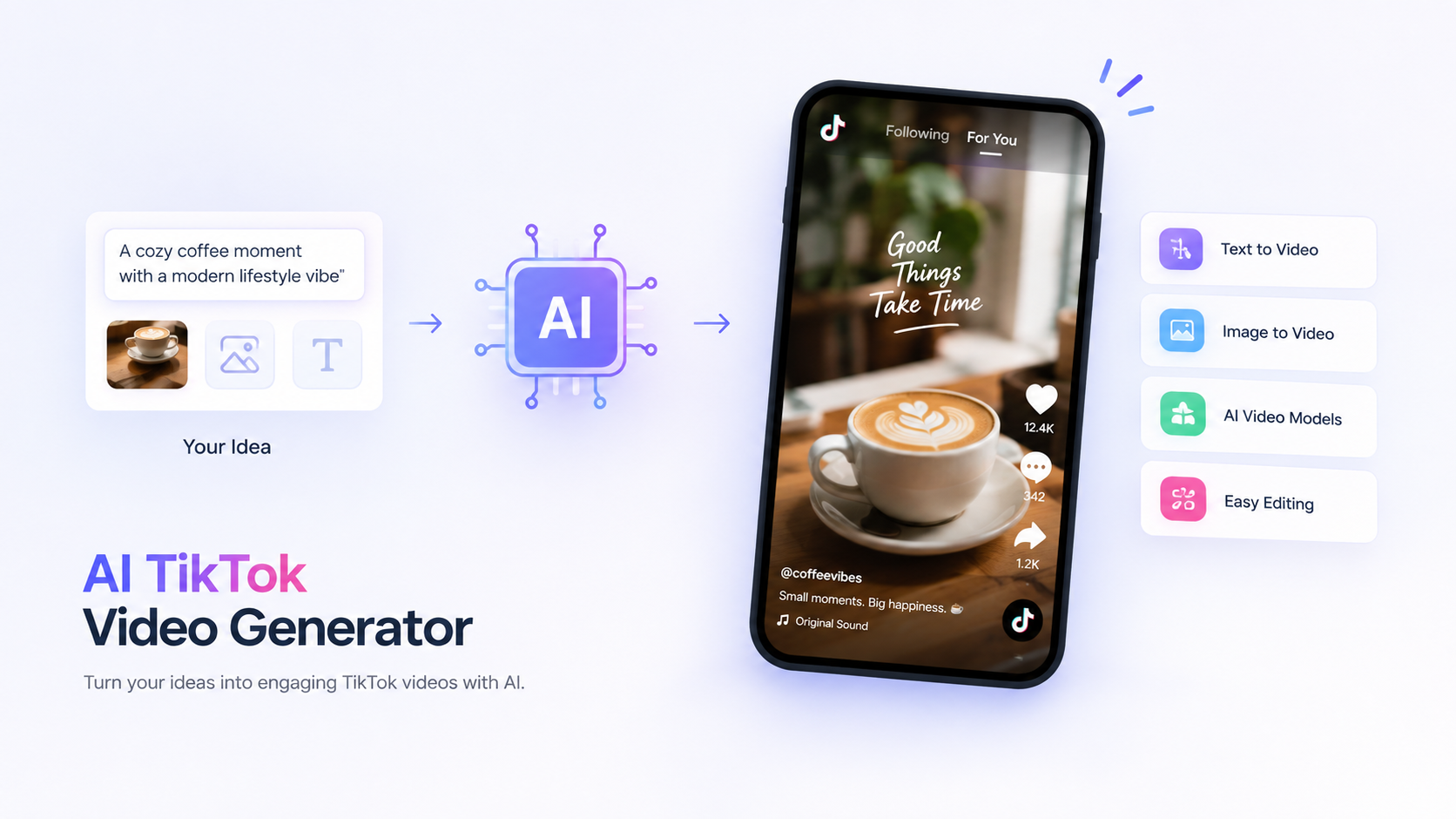 AI TikTok Video Generator: Create Engaging TikTok Videos with AI